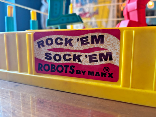 MARX ROCK'EM SOCK'EM ROBOTS SET BOXED 1966 ORIGINAL COMPLETE WORKS - Picture 8 of 10