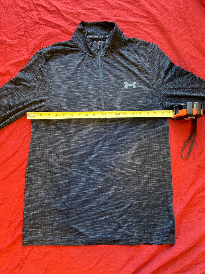 Men's Under Armour HeatGear Quarter Zip Up Pullover Size Medium Black