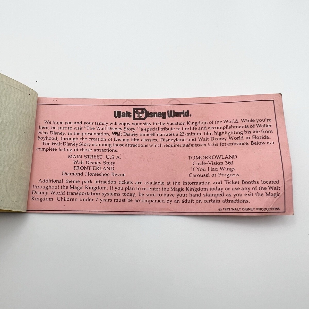 ウォルトディズニーワールド Walt Disney world 洋書 1979