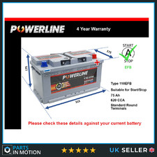 EFB Battery fits CHEVROLET ORLANDO CRUZE TAHOE CAMARO CAPTIVA 110 EFB