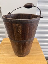 Vintage Wooden Bucket Primitive Antique Collectible Farmhouse Cottagecore