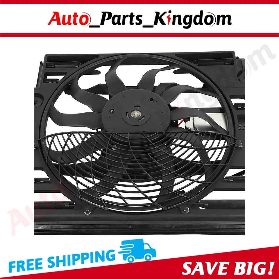 A/C Condenser Fan Assembly For 1999 2000-2001 BMW 740I 740IL 750IL 4.4L - Изображение 2 из 4