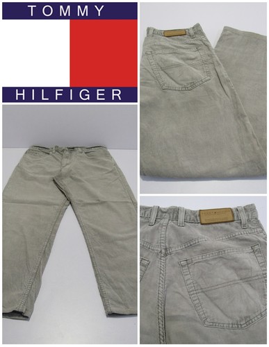 Tommy Hilfiger Herren Regular Fit Straight Leg Cord Grau W33 / L29 SKU Y07184