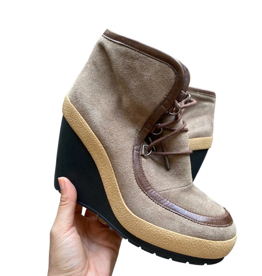 Botas de gamuza al tobillo United Nude Burdeos Foto 3 de 4