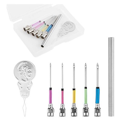 2X(7-Teiliges Punch-Needle-Set, Punch-Needle-Stickset, 5 Größen, Punch-Need3240