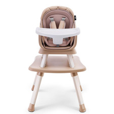 Silla Alta Para Bebe 6 En 1 Silla De Alimentacion Convertible Mesa Asiento Khaki