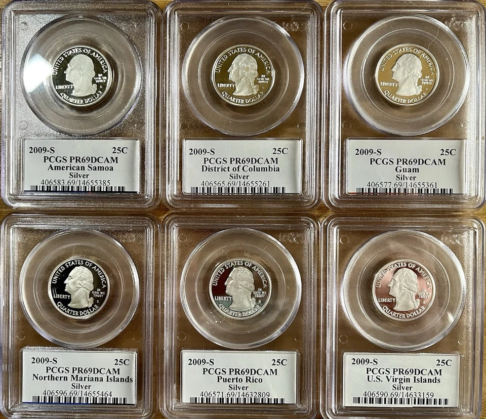 2009-S PCGS PR69DCAM D.C. & Territories Silver Proof Quarters Set! Puerto Rico - Image 2 of 4