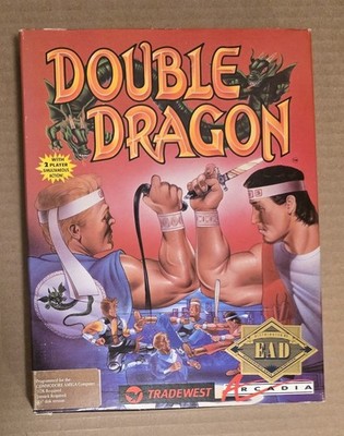 Double Dragon - Commodore AMIGA 3.5'' Disk, Arcadia + Box