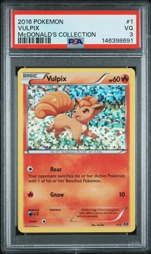 2016 POKEMON MCDONALD'S COLLECTION #1 VULPIX PSA 3