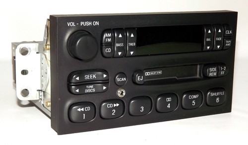 Mercury Villager 1999-02 AM FM Cassette w CD Control & Aux Input XF5F-19B132-AC