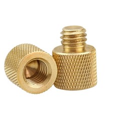 Brass 1/4" 3/8" Male Female Conversion Nut Tripod Thread Transfer Adapter Screw