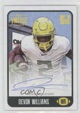 2021 Onyx Vintage College Blue Ink /400 Devon Williams #CADW Auto 0o6v