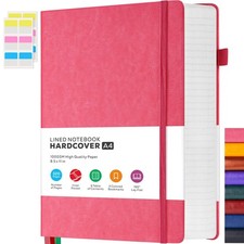 Lined Journal Notebook for Women/Men Writing Work, 320 Pages A4 Large Noteboo...