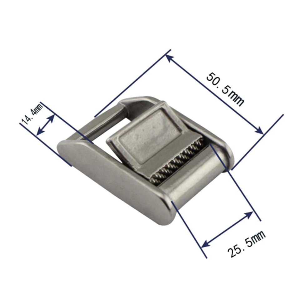 4 Stück 25mm Marine 316 Edelstahl Nockenschnalle für Zurrgurte - Bild 4 von 4