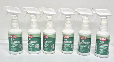 CRC 3-36 Multi-Purpose Lubricant and Corrosion Inhibit 1 pt Spray Botte Lot of 6
