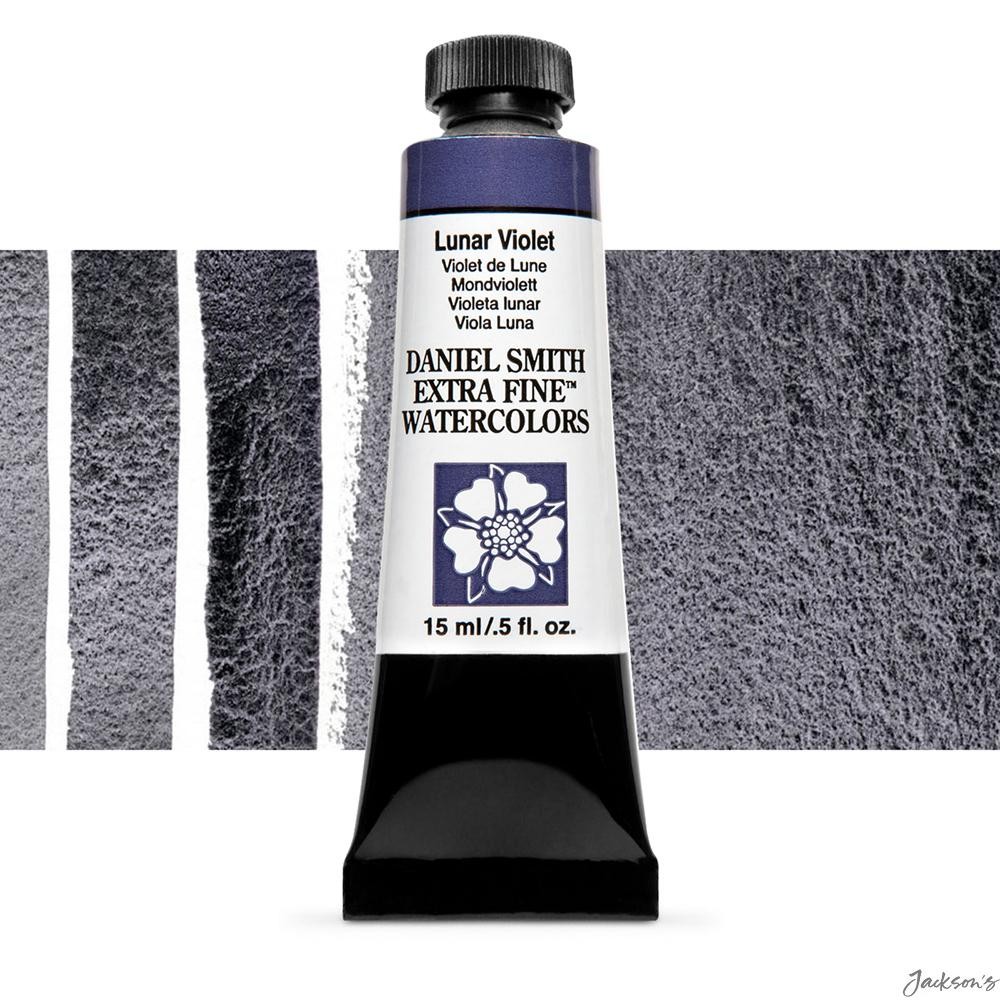 Daniel Smith Watercolour Paint Tube 15ml Lunar Violet PV15 PBk11 Artist Use