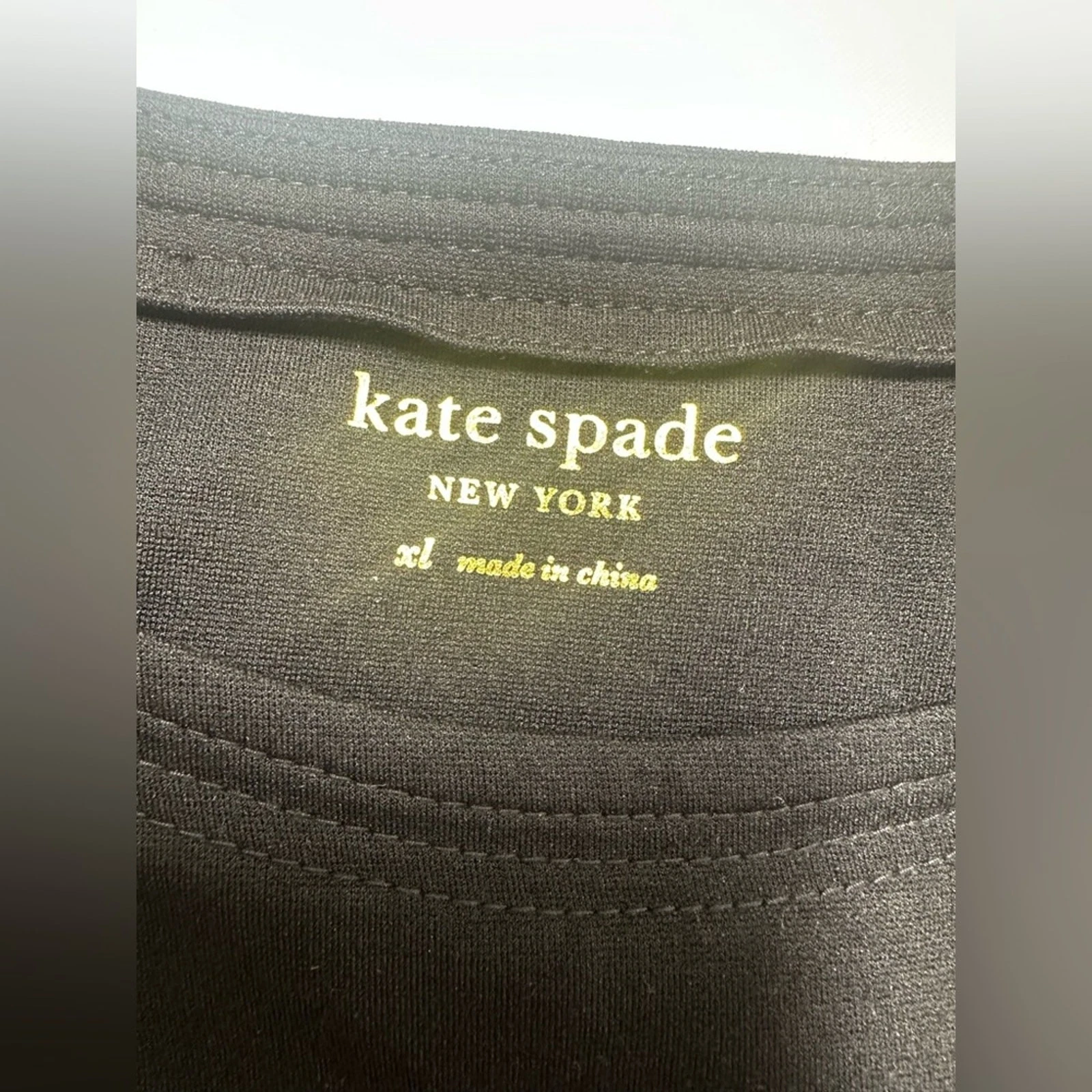 Abito smerlato Kate Spade foro chiave nero ponte elasticizzato taglia XL us intime ottimeioni condi l