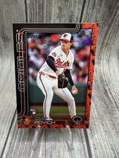 2025 Topps Series 1 Cade Povich Team Color Border Rookie Card #25 Orioles SP Rc