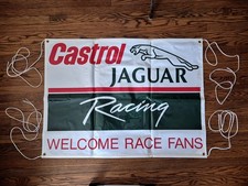 Nos Vintage 1990 Castrol Jaguar Xjr-12 Welcome Race Car Fans Racing Banner 45x34
