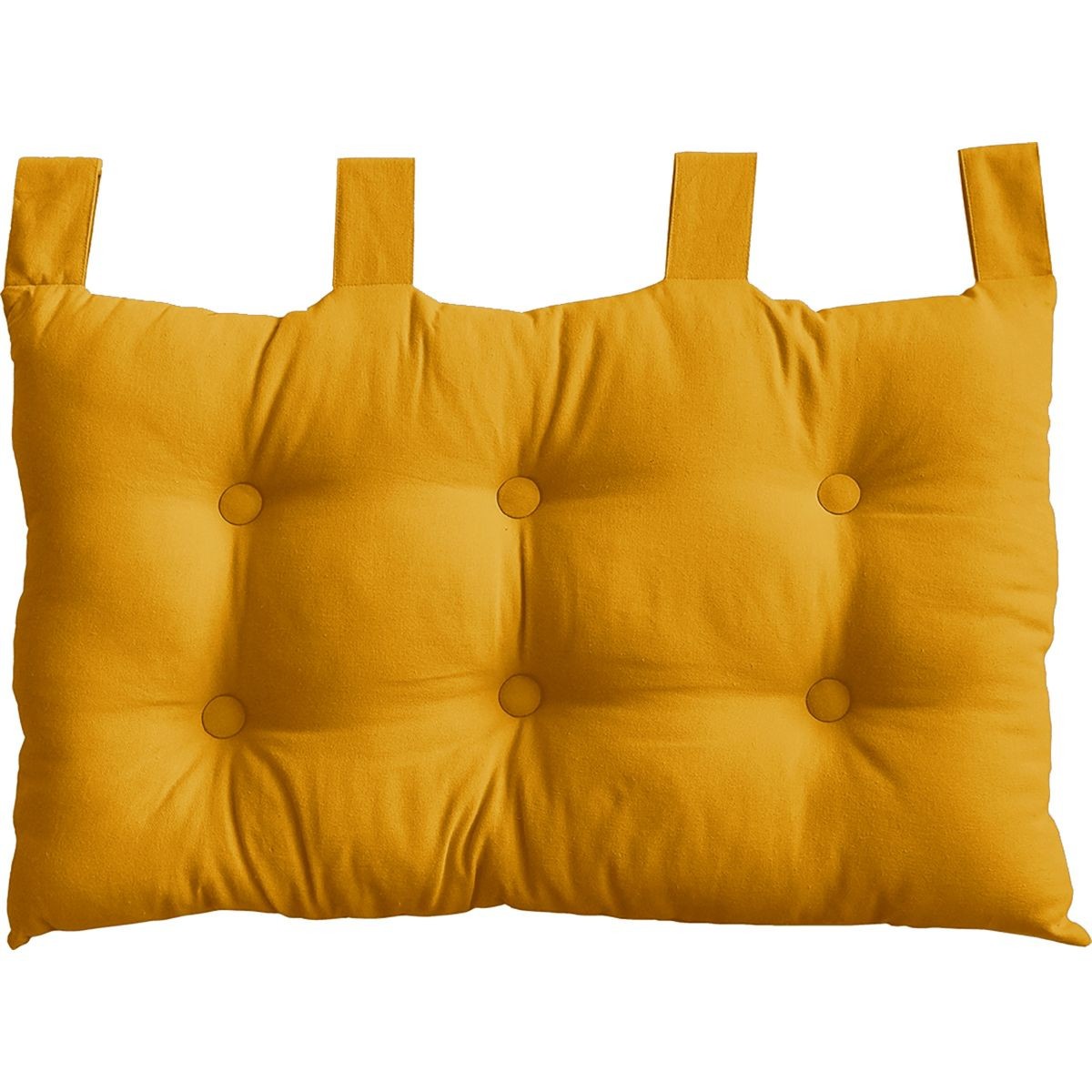 Coussin tête de lit Panama 70cm moutarde pour mal de dos