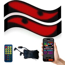 2PCS Devil Eyes LED Windshield Lights 23.6" x 4.7"  Flexible LED Eyes Sign...
