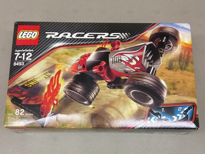 LEGO Racers 8493 Red Ace NEW! Ramp Flames Race Car Pull-Back Motor