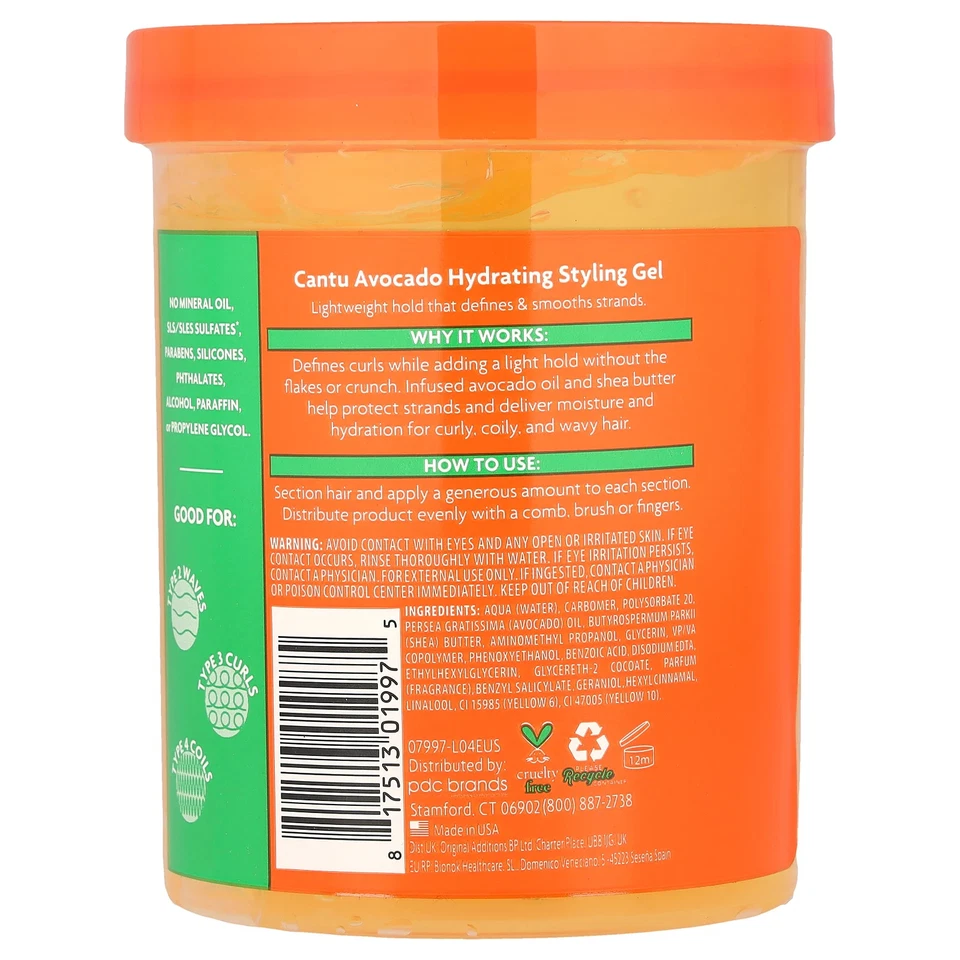 Avocado Hydrating Styling Gel, 18.5 oz (524 g) - Image 2 of 3