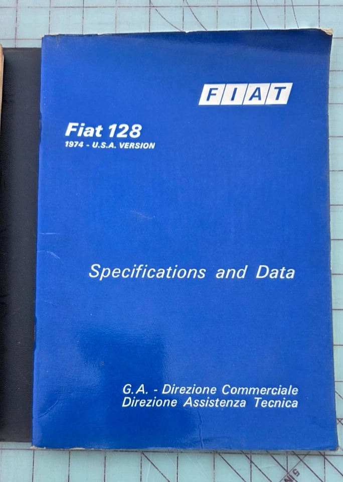 VINTAGE Raro-FIAT 128 OEM Manual de Loja/Especificações e Livros de Dados Bom Estado - Imagem 3 de 4