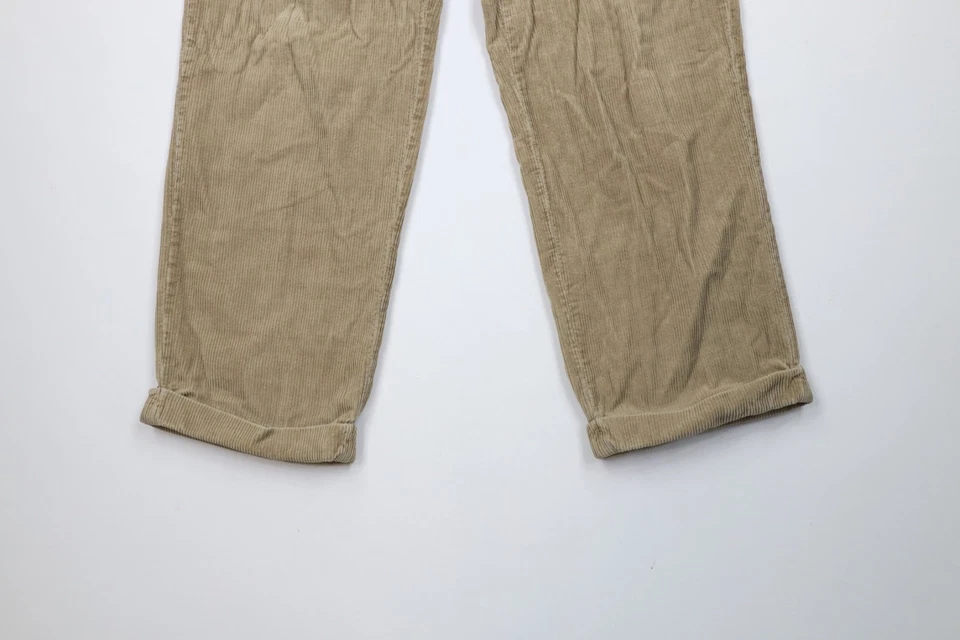 Pantalones chinos vintage años 90 Nautica para hombre 32x29 descoloridos plisados pierna ancha pana beige Foto 4 de 4