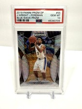Justin Wright-Foreman 2019 Blue Wave Prizm Panini RC PSA 10 #55 278/299