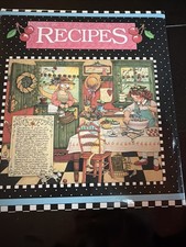 Vintage Mary Engelbreit Cherries 3 Ring Recipe Cards Binder Cookbook 1992
