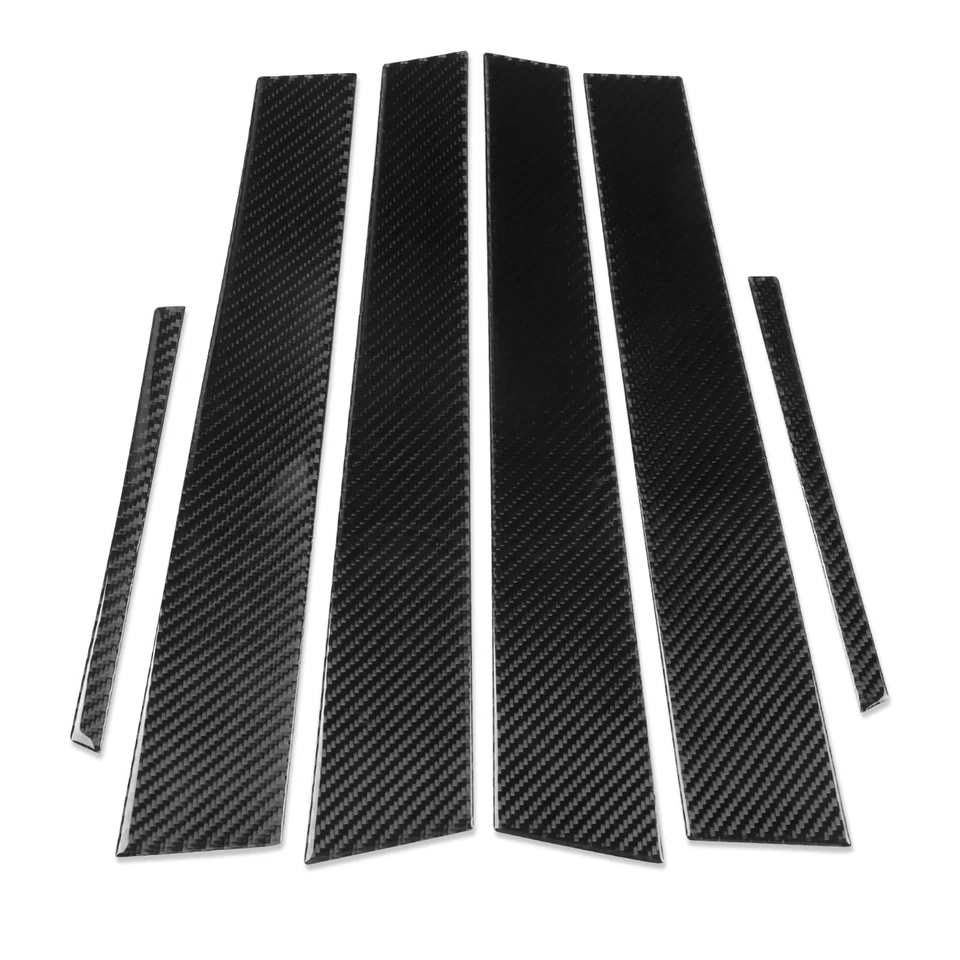 6Pcs Real Carbon Fiber Exterior B-pillar Panel Cover For Lexus ES ES350 2006-12 - Изображение 2 из 4