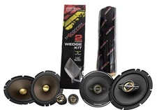 Pioneer TS-A653CH 6-1/2" component speaker system TS-A1681F 4 Way Coaxial Wedge