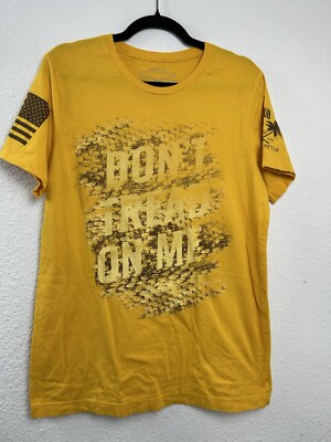 Grunt Style Men s Size Medium Tee Shirt - Don't Tread On Me Yellow