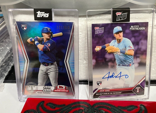 Josh Jung Rangers #PSJJ-A Purple #5/25 Auto 2023 Topps Now + Rare Trading Card - Picture 6 of 6