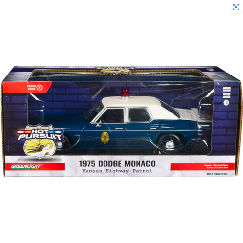Dodge Monaco 1975 Kansas Highway Patrol Greenlight 1/24 Hot Pursuit Diecast Car