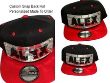 Custom Snapback Hat Create Your Name or Word Custom Made 3D Acrylic Letters Hats