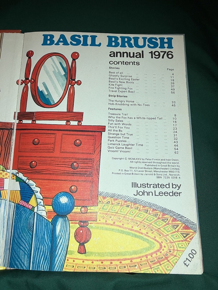 Vintage 1976 Basil Brush Annual eBay