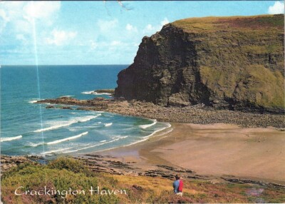Postkarte Crackington Haven Wasser Himmel Wolke Ökoregion Azurblau Strand Reisen AA04283