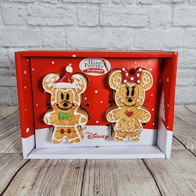 New Disney Mickey & Minnie Mouse Gingerbread Salt & Pepper Shakers