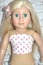 18" Doll Clothes For American Girl Our Generation Dolls Pink Floral Bodice Only