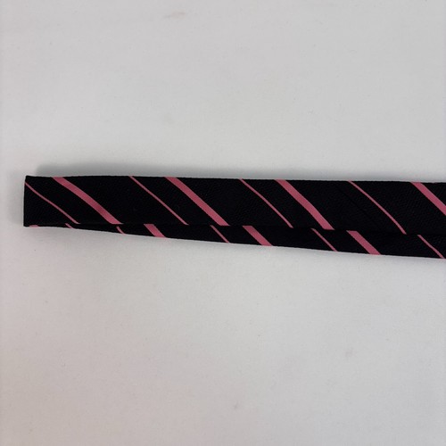 Turnbull & Asser Hand Made In England BLACK WITH PINK STRIPES Silk Mens Necktie - Picture 12 of 19
