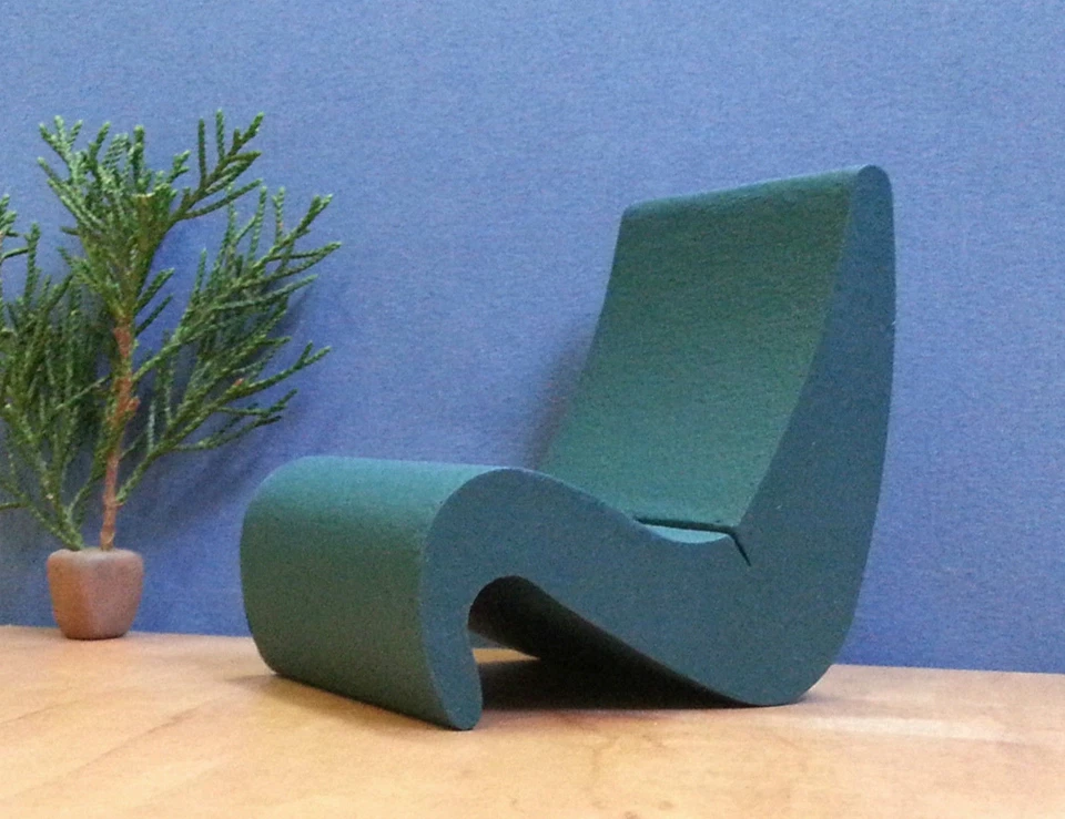 Amoebe Iconic Chair,Contemporary Dollhouse Modern Furniture,Mini Replica, Scaled - Image 2 of 4