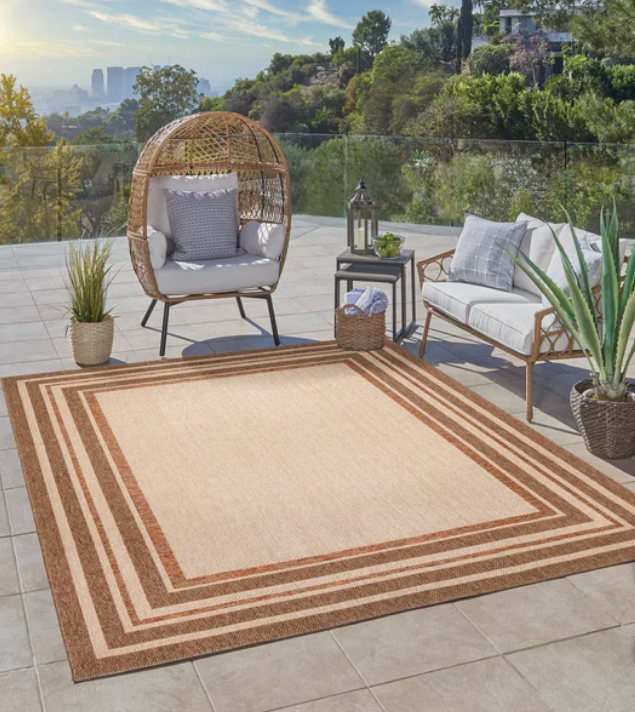 Ravenna Indoor/Outdoor Rug, Shelby BROWN Free Shipping | eBay