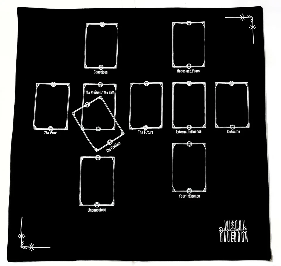 Tarot Reading Cloth – Luxurious Velvet and Satin for Celtic Cross Spread - Image 2 of 4