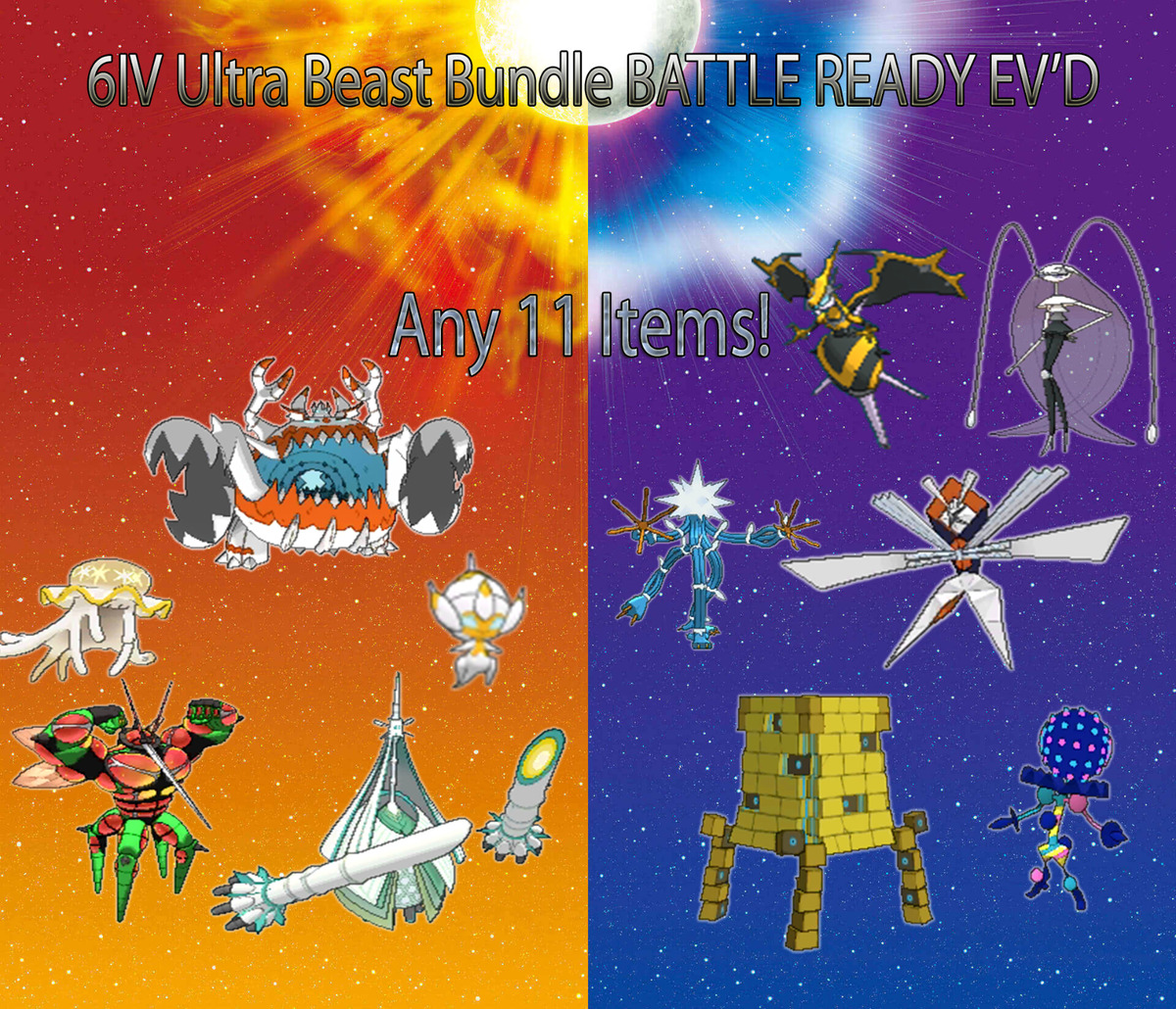 Legendaries Package (35x, 6IV, Shiny, Battle Ready) - Pokemon