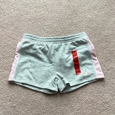 NWT PUMA GIRLS SOFT SHORTS, 10-12, GRAY/ PINK, STRETCH WAIST, COMFY