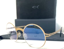 NEW BLACKFIN BAYVEW BF725  COL.535 ROUND MATTE GOLD AUTHENTIC EYEGLASSES 49-21