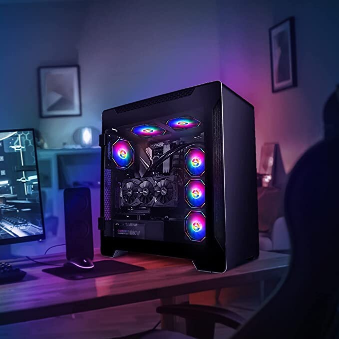 LEUUD Ventola per Case da 120 mm 4 pins, Ventola per case PC 1,200 RPM