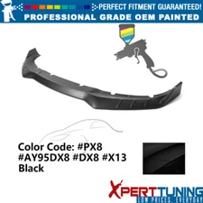 Fits 15-23 Dodge Charger 3PCS Front Bumper Lip IKON V3 ABS #DX8, PX8, X13 Black